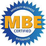 Minority Business Enterprise (MBE) Certificate Logo. We offer application support.